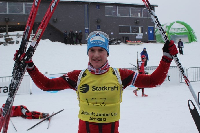 Sølv til Johan Eirik Meland på jr NM skiskyting normaldistanse 2013. Foto: Team Statkraft Nordfjord, (NM 2012)